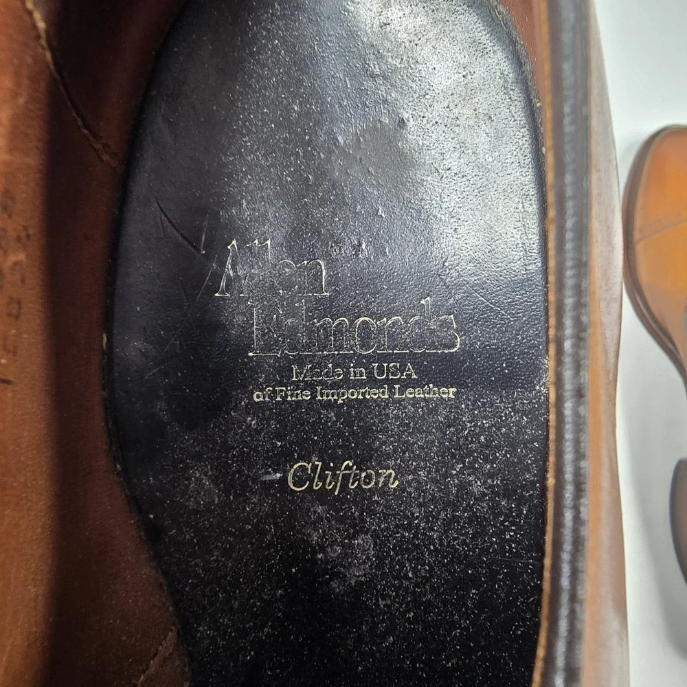 Allen Edmonds‎ Clifton Leather 9 D Brown Cap Toe Oxford Dress Shoes